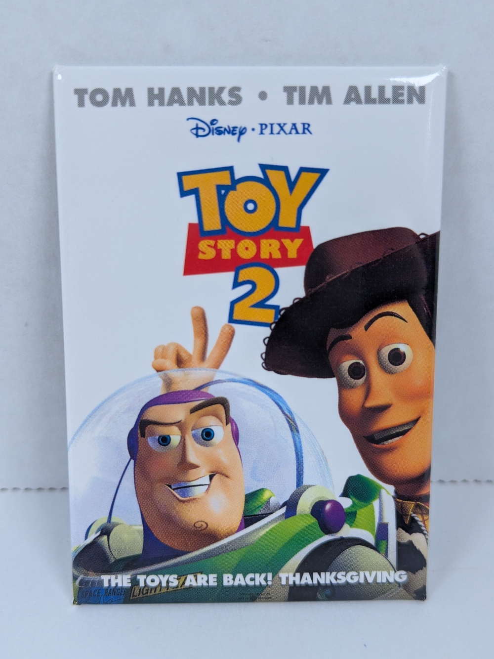Toy Story 2 Pixar Disney Movie PIN BACK Buzz Woody Original Opening Promotional